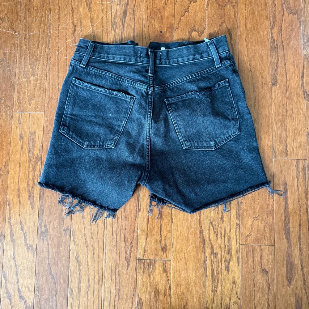Agolde Black Denim Dee Shorts - Picture 5 of 5